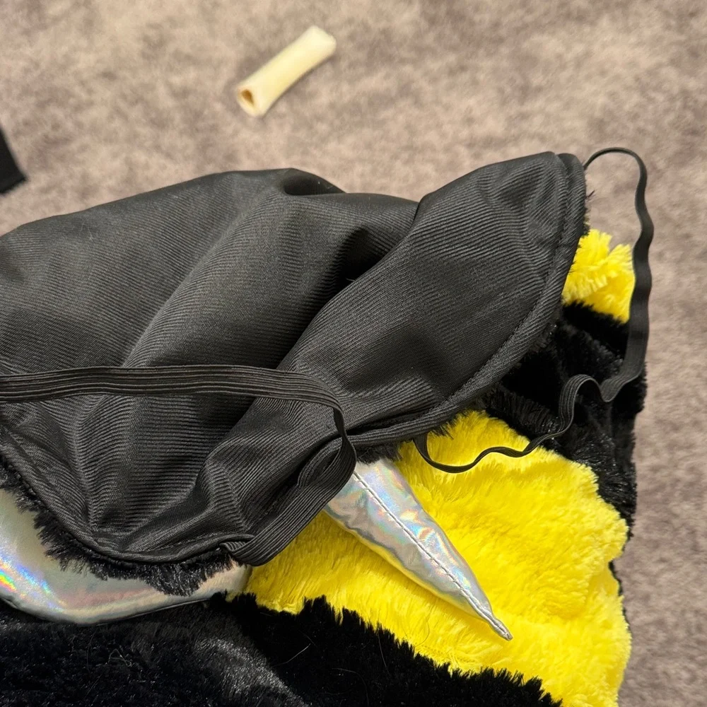 Yellow and Black Plush Bee Pet Costume